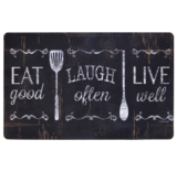 Chef Series Anti-Fatigue Kitchen Mat – Eat Laugh Live (18″ x 30″)