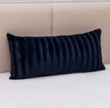 Faux Fur 18″ x 40″ Decorative Throw Pillow – Blue