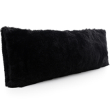 Ultra Cozy 20″ x 54″ Faux Fur Body Pillow – Black
