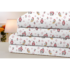 Bibb Home® 4-Piece Printed Cotton Flannel Sheet Set – Full – Red Penguin