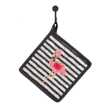 Colorful Cloth Pot Holder – #2 – Striped Flamingo