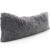 Ultra Cozy 20″ x 54″ Faux Fur Body Pillow – Silver