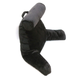 Backrest TV & Reading Pillow with Detachable Neck Bolster – Black