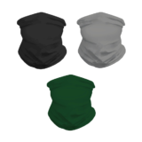 Neck Gaiter Wrap (3-Pack) – Grey, Black, Green