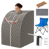 Portable Steam Sauna with Chair and Accessories – Coffee