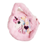 Unicorn Plush Crossbody – Unicorn plush bag   Pink Petal