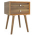 Mid-Century Modern 2-Drawer Wood Nightstand – White