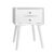 Mid-Century Modern 2-Drawer Wood Nightstand – White