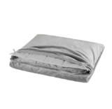 Bibb Home 12-Pound Weighted Blanket with Reversible Cover – Silver – 12 lbs