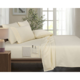 Bamboo Comfort 6-Piece Smart Sheet Set with Side Pocket – King – Ivory
