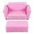 Kids’ Faux Leather Sofa with Ottoman – Pink
