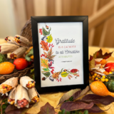Thanksgiving Quote Prints – 5×7 / Framed Print / Gratitude is the Catalyst