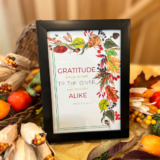 Thanksgiving Quote Prints – 5×7 / Framed Print / Gratitude Brings Warmth