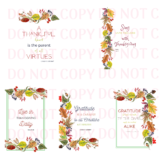 Thanksgiving Quote Prints – 4×6 / Print ONLY / All 5
