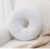 Super Soft Round Microplush Pillow – White