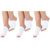 Recovery and Support Open Toe Gel Compression Sleeve (3-Pairs) – White