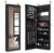 LED Light Mirror Jewelry Cabinet, Wall- or Door-Mounted  – Black