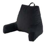Microplush Reading and TV Pillow with Washable Cover – Black