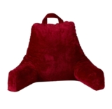 Microplush Reading and TV Pillow with Washable Cover – Maroon