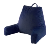 Microplush Reading and TV Pillow with Washable Cover – Navy