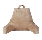 Microplush Reading and TV Pillow with Washable Cover – Taupe