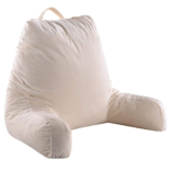 Microplush Reading and TV Pillow with Washable Cover – Ivory