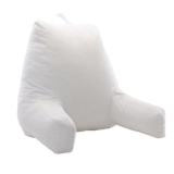 Microplush Reading and TV Pillow with Washable Cover – White