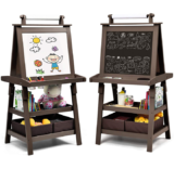 Kids’ Double-Sided 3-in-1 Art Easel – Coffee