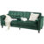 Saddle Brown or Green Velvet 84.2-Inch Mid-Century Sofa – Green