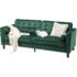 Saddle Brown or Green Velvet 84.2-Inch Mid-Century Sofa – Saddle Brown