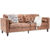 Saddle Brown or Green Velvet 84.2-Inch Mid-Century Sofa – Saddle Brown