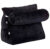 Plush Wedge Backrest Pillow with Neck Bolster – Black