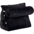 Plush Wedge Backrest Pillow with Neck Bolster – Taupe
