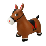BounceZiezâ„¢ Inflatable Bouncing Animal Hoppers with Hand Pump – Brown Horse