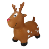 BounceZiezâ„¢ Inflatable Bouncing Animal Hoppers with Hand Pump – Brown Reindeer