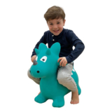 BounceZiezâ„¢ Inflatable Bouncing Animal Hoppers with Hand Pump – Green Dino