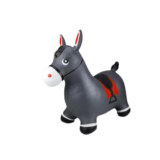BounceZiezâ„¢ Inflatable Bouncing Animal Hoppers with Hand Pump – Gray Horse
