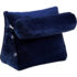 Plush Wedge Backrest Pillow with Neck Bolster – Grey
