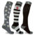 Medical Print Knee-High Everyday Wear Compression Socks (3-Pairs) – EF-3BAYCS – Small/Medium