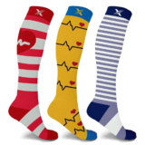 Medical Print Knee-High Everyday Wear Compression Socks (3-Pairs) –   EF-3TUFCS – Large/X-Large