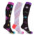 Medical Print Knee-High Everyday Wear Compression Socks (3-Pairs) – EF-3BASWCS – Small/Medium