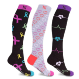 Medical Print Knee-High Everyday Wear Compression Socks (3-Pairs) – EF-3BASWCS – Large/X-Large