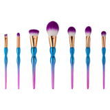 7-Piece Professional Abstract Everyday Use Makeup Brush Set – Blue