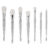 7-Piece Professional Abstract Everyday Use Makeup Brush Set – Silver