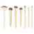 7-Piece Professional Abstract Everyday Use Makeup Brush Set – Wood
