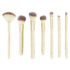 7-Piece Professional Abstract Everyday Use Makeup Brush Set – Silver