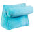 Plush Wedge Backrest Pillow with Neck Bolster – Sky Blue