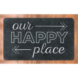 18″ x 30″ Coir Rubber Printed Door Mats – Our Happy Place