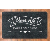18″ x 30″ Coir Rubber Printed Door Mats – Bless All