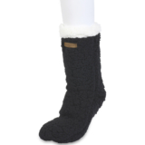 Gaahuu Womens Faux Shearling Cabin Socks – black
